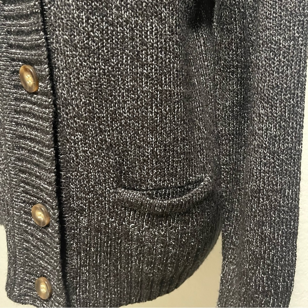 Karen Scott Grandma Core Button Down Marled Collar Cardigan Size Medium - Picture 3 of 7